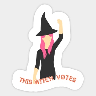 This Witch Votes-Pink Hair! Sticker